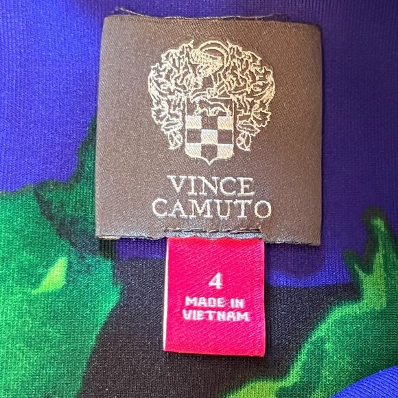 VINCE CAMUTO DRESS WOMENS BLUE FLORAL, SIZE 4 (SALE) - Picture 10 of 13